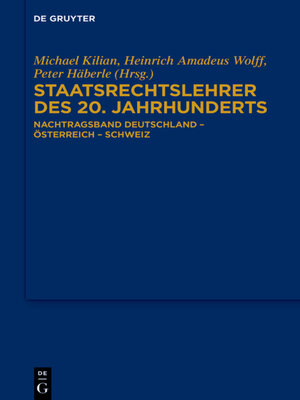 cover image of Staatsrechtslehrer des 20. Jahrhunderts